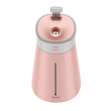Увлажнитель воздуха Baseus Slim Waist Humidifier 380 мл с функцией ночника и портативного вентилятора Розовый