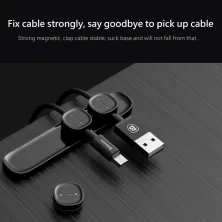 Органайзер для проводів Baseus Peas Cable Clip Чорний