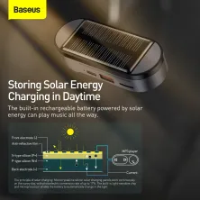 FM-трансмітер Baseus Solar Car Wireless MP3 Player на сонячній батареї Чорний