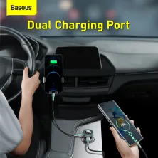 FM-трансмітер Baseus Enjoy Car Wireless AUX MP3 Charger 2USB 3.4A Чорний