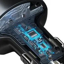 FM-трансмітер Baseus Enjoy Car Wireless AUX MP3 Charger 2USB 3.4A Чорний