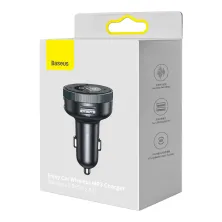 FM-трансмітер Baseus Enjoy Car Wireless AUX MP3 Charger 2USB 3.4A Чорний