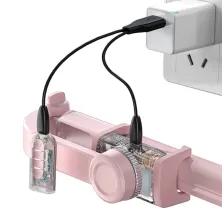 Селфи-монопод Baseus Lovely Uniaxial 3in1 с функцией штатива стабилизатором и пультом Bluetooth Розовый