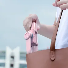 Селфи-монопод Baseus Lovely Uniaxial 3in1 с функцией штатива стабилизатором и пультом Bluetooth Розовый