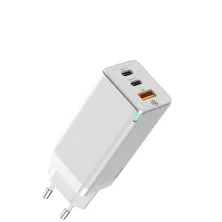 Мережевий зарядний пристрій Baseus Quick GaN Travel QC4.0+PD3.0 65W USB+2Type-C 5A Білий