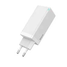 Мережевий зарядний пристрій Baseus Quick GaN Travel QC4.0+PD3.0 65W USB+2Type-C 5A Білий