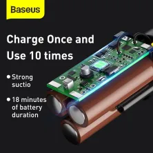 Акумуляторний пилосос Baseus A2 Vacuum Cleaner 70 Вт 5000 Па Чорний