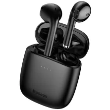Бездротові Bluetooth навушники Baseus Encok TWS W04 Pro з функцією бездротової зарядки Qi Чорний
