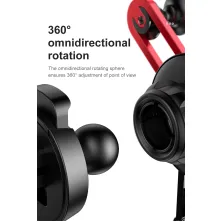 Автотримач для телефону Baseus YY ehicle в повітропровід із зарядним кабелем Type-C 2A 1м Червоний