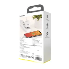 Сетевое зарядное устройство Baseus Speed Mini Dual U Charger 2USB 2.1A 10.5W Белый