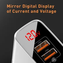 Мережевий зарядний пристрій Baseus Mirror Lake Dual QC3.0 18W 2USB 3A Білий