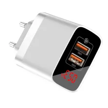 Мережевий зарядний пристрій Baseus Mirror Lake Dual QC3.0 18W 2USB 3A Білий