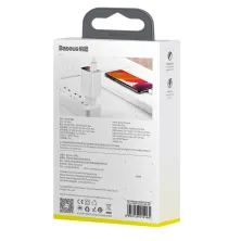 Мережевий зарядний пристрій Baseus Mirror Lake Dual QC3.0 18W 2USB 3A Білий