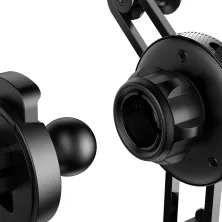 Автотримач для телефону Baseus YY ehicle в повітропровід із зарядним кабелем Lightning 2A 1м Чорний