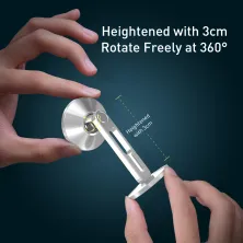 Автотримач для телефону магнітний Baseus Hollow Magnetic з тримачем для дроту на торпедо Сріблястий