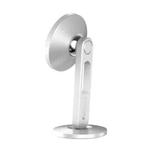 Автотримач для телефону магнітний Baseus Hollow Magnetic з тримачем для дроту на торпедо Сріблястий