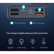 УМБ Baseus Amblight 30000mAh 33W з технологією QC3.0 + PD3.0 Чорний