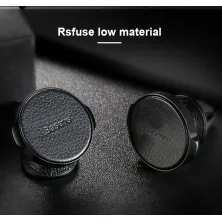 Автотримач для телефону магнітний Baseus Small Ears Genuine Leather Type на торпедо Чорний
