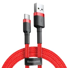 Кабель Baseus Cafule Cable USB to Type-C QC3.0 3A 1m Красный