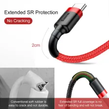 Кабель Baseus Cafule Cable USB to Type-C QC3.0 3A 1m Червоний