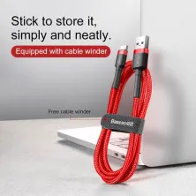 Кабель Baseus Cafule Cable USB to Type-C QC3.0 2A 2m Червоний