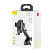 Бездротовий зарядний пристрій Baseus Smart Vehicle Bracket Sucker з технологією Qi 10W Чорний