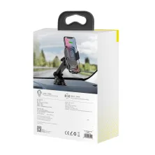 Бездротовий зарядний пристрій Baseus Smart Vehicle Bracket Sucker з технологією Qi 10W Чорний