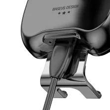 Бездротовий зарядний пристрій Baseus Smart Vehicle Bracket Sucker з технологією Qi 10W Чорний