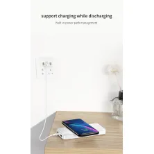 УМБ Baseus M36 10000mAh с Беспроводной зарядкой Qi 5W Белый