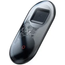 Бездротовий зарядний пристрій Baseus Simple Turbo 2in1 з технологією Qi 24W MAX і адаптером QC3.0 Прозорий