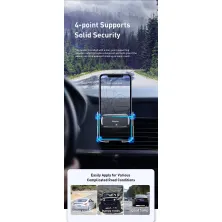 Автотримач для телефону Baseus Mini Electric Car в повітропровід автоматичний Сріблястий