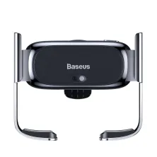 Автотримач для телефону Baseus Mini Electric Car в повітропровід автоматичний Сріблястий