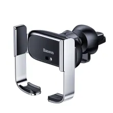 Автотримач для телефону Baseus Mini Electric Car в повітропровід автоматичний Сріблястий