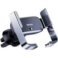 Автотримач для телефону Baseus Mini Electric Car в повітропровід автоматичний Сріблястий