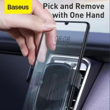 Беспроводное автомобильное зарядное устройство Baseus Explore 2in1 с технологией Qi 15W 2A Черный