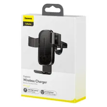 Беспроводное автомобильное зарядное устройство Baseus Explore 2in1 с технологией Qi 15W 2A Черный