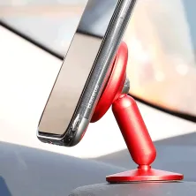 Автодержатель для телефона магнитный Baseus Bullet Magnetic на торпедо Красный