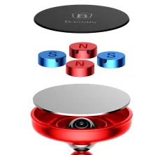 Автодержатель для телефона магнитный Baseus Bullet Magnetic на торпедо Красный