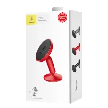 Автодержатель для телефона магнитный Baseus Bullet Magnetic на торпедо Красный