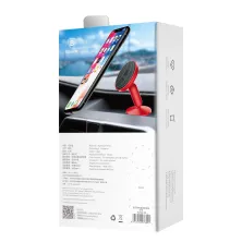 Автодержатель для телефона магнитный Baseus Bullet Magnetic на торпедо Красный