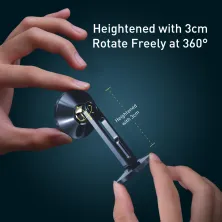 Автотримач для телефону магнітний Baseus Hollow Magnetic з тримачем для дроту на торпедо Синій
