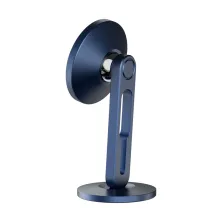 Автотримач для телефону магнітний Baseus Hollow Magnetic з тримачем для дроту на торпедо Синій