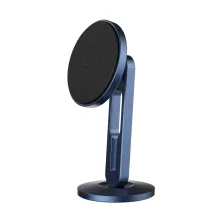 Автотримач для телефону магнітний Baseus Hollow Magnetic з тримачем для дроту на торпедо Синій