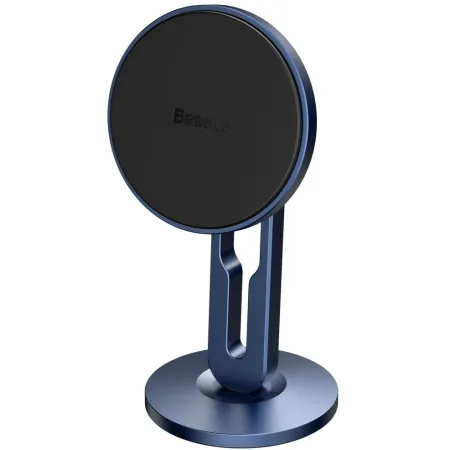 Автотримач для телефону магнітний Baseus Hollow Magnetic з тримачем для дроту на торпедо Синій