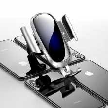 Автодержатель для телефона Baseus Future Gravity Vehicle в воздуховод Серебристый