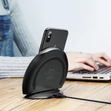 Бездротовий зарядний пристрій Baseus Foldable Wireless Charger з технологією Qi 10W Чорний