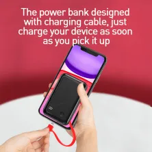 УМБ Baseus Mini S 10000mAh 15W 3A з технологією QC3.0 + PD3.0 і iP кабелем Чорний