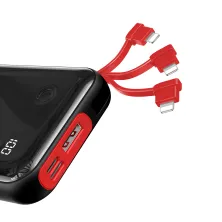 УМБ Baseus Mini S 10000mAh 15W 3A з технологією QC3.0 + PD3.0 і iP кабелем Чорний