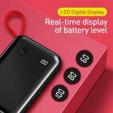 УМБ Baseus Mini S 10000mAh 15W 3A з технологією QC3.0 + PD3.0 і iP кабелем Чорний