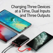 УМБ Baseus Mini S 10000mAh 15W 3A з технологією QC3.0 + PD3.0 і iP кабелем Чорний